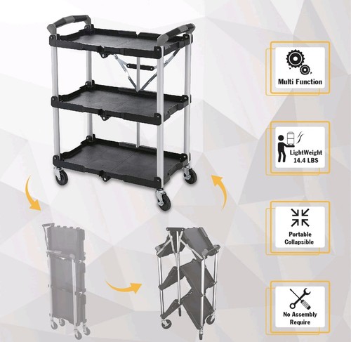 NEW Olympia Tools 85-188 Pack-N-Roll Folding Collapsible Service Cart 150LB Capa - Picture 4 of 8