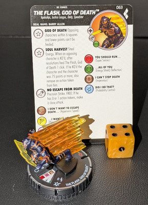 DC Comics HeroClix The Flash, God of Death 063 Character Card LE (2015)