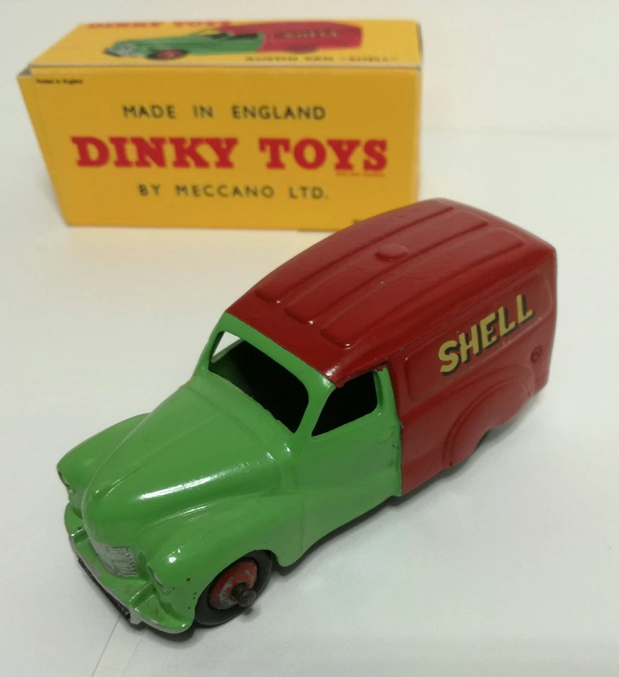 B12 1:43 DINKY TOYS 470 AUSTIN VAN SHELL / BP CASI COMO NUEVO Foto 3 de 4