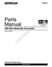 Caterpillar Cat 306 Mini Hydraulic Excavator Parts Catalog Manual ser MXH1-Up