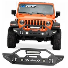 Front Winch Bumper for Jeep 2007-2018 JK/JL/JT Front Bumper w/Lights 2007-2025