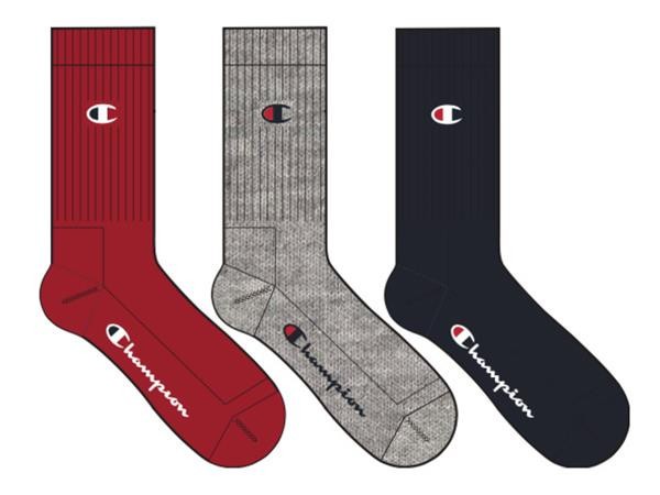Носки Champion Legacy Herrenkleidung Socken U24558RS010, 3 УПАКОВКИ, МУЖСКИЕ НОСКИ Grau