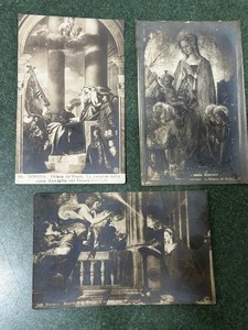 3- Religious Italian Postcards Cartolina Postale N.P.G. Gevaert - Unposted