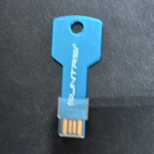 QANTROX Key USB Flash Drive Key-Shaped, Blue, USB Interface, USB Drive