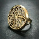 RARE VINTAGE 18K Gold Vermeil Sterling “Chantilly Lace” Cannetille Filigree Ring