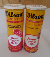 Wilson Championship 3 Vintage Tennis Balls in Sealed Can Empty Can Optic Yellow