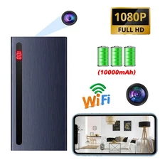 Wireless WiFi 8000mAh Charger Power Bank Camera 4K HD Mini IR Night Vision Cam
