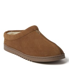 Dearfoams Men's Dean Genuine Suede Clog House Shoe Slipper