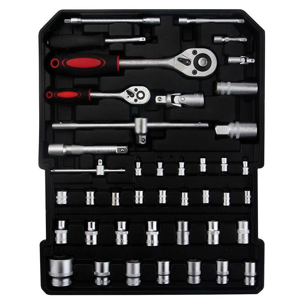 799 PCS Hand Tool Set Mechanics Kit Wrench Socket Toolbox Castors Trolley Keys