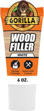 Gorilla All Purpose Wood Filler, White Wood Filler, 6 Ounce Tube Pack of 1 - W