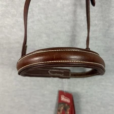 NEW Shires Blenheim Padded Noseband Cavesson Oak Bark Extra Full Size