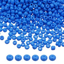 Glass Beads 4mm Hole Loose Beads for Bracelet Earring Making Dark Blue