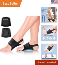 Arch Support Braces for Plantar Fasciitis Relief - Adjustable Compression Bands