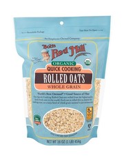 Organic Quick Cooking Rolled Oats, 16oz Pack of 4 - Non GMO, Whole Grain, V...