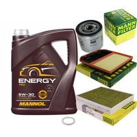 Inspektionspaket 5L Mannol Energy 5W-30 FüR Skoda Fabia III 1.0 VW Polo Seat