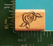 Annette Allen Watkins Small WHIMSICAL FLOWER BLOSSOM LEAVES Rubber Stamp P1578