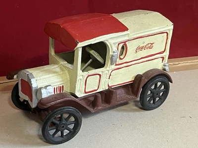 Vintage Cast Fonte Coca Cola 1930's Delivery Truck Camion de Livraison - Photo 1/4
