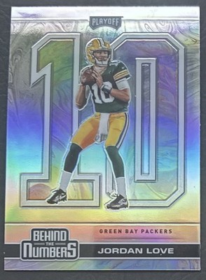   2020 Panini Playoff JORDAN LOVE Behind the Numbers SILVER PRIZM   (INV 217)