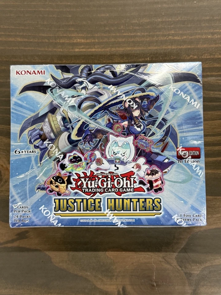 Yugioh Justice Hunters Booster Box 1st Edition Factory Sealed 24 Packs!