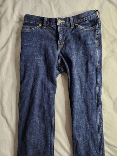 VTG Carhartt Flannel Lined Jeans Womens Sz 2 28x30 Dark Wash Workwear 102729 474 - Picture 4 of 11