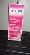 Weleda WILD ROSE Deodorant Spray 3.4oz No Aluminum Salts NIB 08/2026