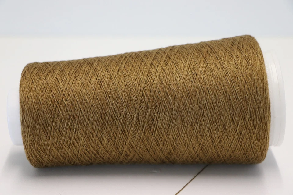 H29 (250€/kg) 100g 50% KASCHMIR / 50% SEIDE NACHTGOLD (36/2) Zwirn Wolle Garn - Bild 2 von 3