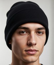 Image of Beechfield Original Cuffed Beanie Hat Double Layer Knit Unisex satin lined