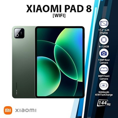 New Xiaomi Pad 8 Wi-Fi Android PC Tablet (8GB+128GB/GREEN/Octa Core/Global Ver.)