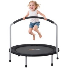 36  Kids Trampoline with Big Handle Compact Indoor/Outdoor Mini Trampoline fo...