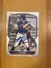 AJ EWING Auto Signed 2023 Bowman Draft Mets In Person