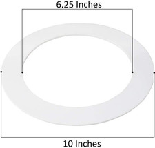 10 Pack Gloss White Goof Trim Ring for Recessed Can Lighting down Light, Oute...