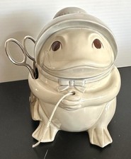 Vintage 1978 Fitz & Floyd FROG String & Scissors Holder (All Items Included)