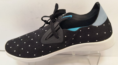 Native Apollo Moc Sneakers Black & White Embroidered Dots Men's 8 Women's 10