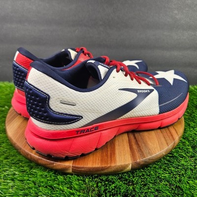 Brooks Trace 2 Texas Star Running Shoes Mens 12.5 USA Red White Blue 1103881D689 Brooks Trace 2 Texas Star Running Shoes Mens 12.5 USA Red  main image 3