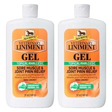 Absorbine Veterinary Liniment Gel, 12-fl oz Sore Muscle  Pain Relief 2 PACK