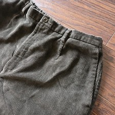 Vintage Lands End Corduroy Pants Womens Pleated Tapered Brown High Rise Sz 14