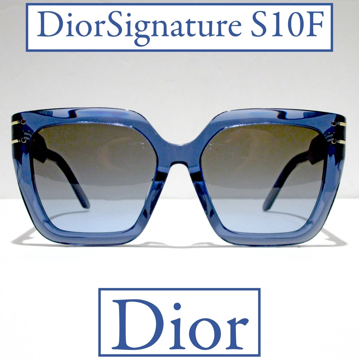 NEW Dior Signature S10F Oversized Sunglasses in Blue Sunglasses DIOR Signature DIORSIGNATURE B1U 30F2 55-20 Blue  main image 3