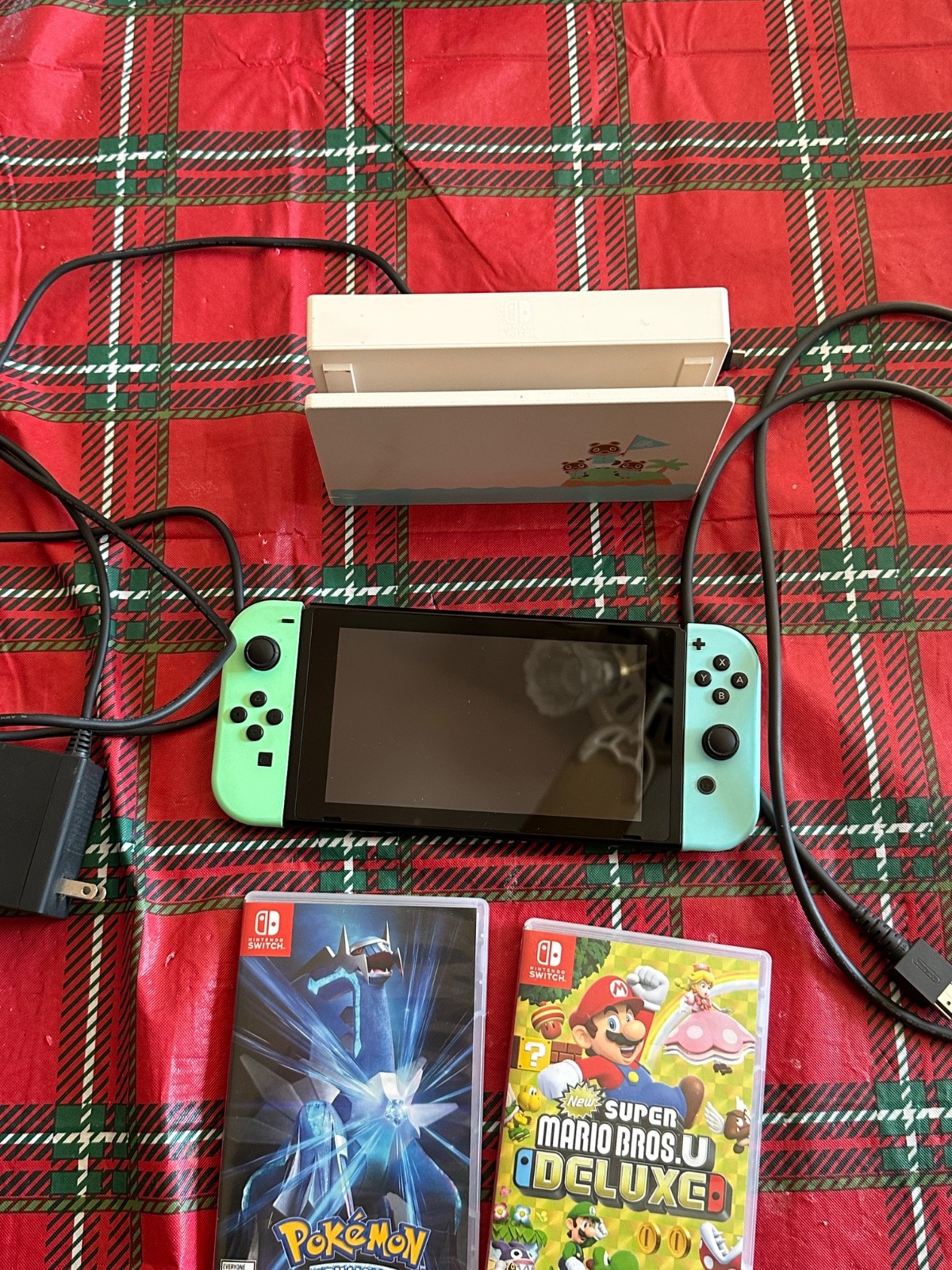 Nintendo Switch Console: Animal Crossing Special Edition + 2 Games