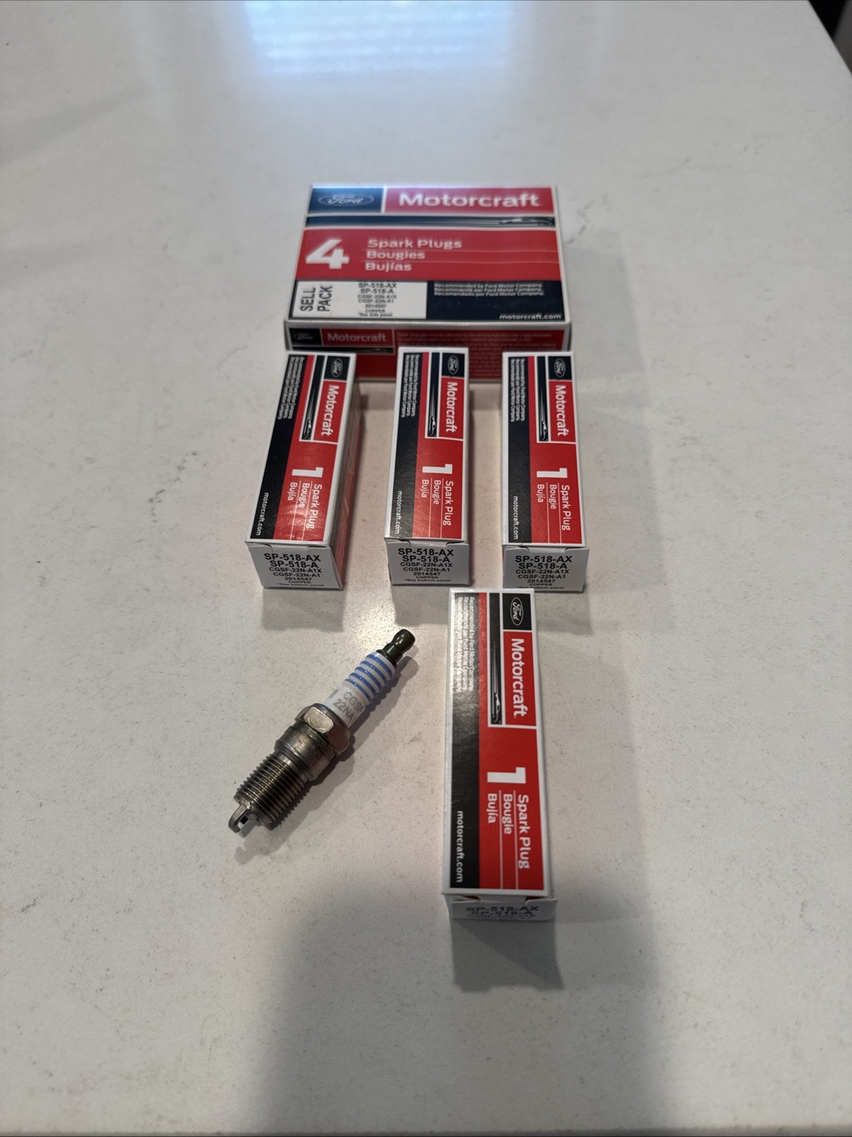 4 New Ford Motorcraft CGSF22NA1 Spark Plugs SP-518A