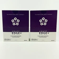 Amare Happy Juice Grape Edge + Plus 30 Sticks New Sealed Boxes 2 PACK