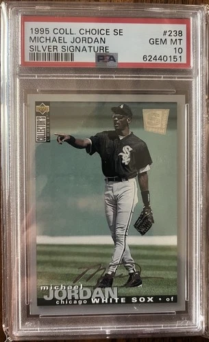 1995 Collectors Choice Michael Jordan SE 238 Silver Signature PSA 10