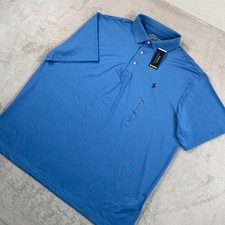 Polo Ralph Lauren Performance Polo Shirt Men 2XB Big Blue Jersey Pony NWT 125
