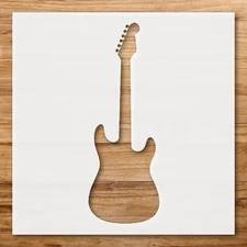 Iconic Guitar Silhouette Stencil Design for Creative Crafting - StencilAir