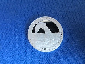 2014-S Silver Quarter ARCHES UTAH Deep Cameo Mirror Proof Upper Grading Ranges
