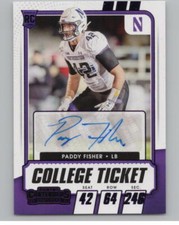 2021 Contenders Draft Picks Purple #178 Paddy Fisher Rookie Auto V98701