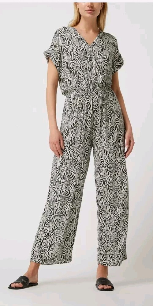 IChi Marrakech wood grain print jumpsuit Birch size S