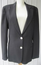 PERFECT RALPH LAUREN Black WOOL Blazer Jacket 10