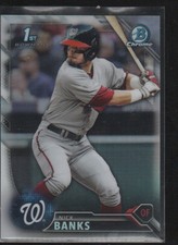 NICK BANKS 2016 BOWMAN CHROME DRAFT REFRACTOR CARD #BDC-79