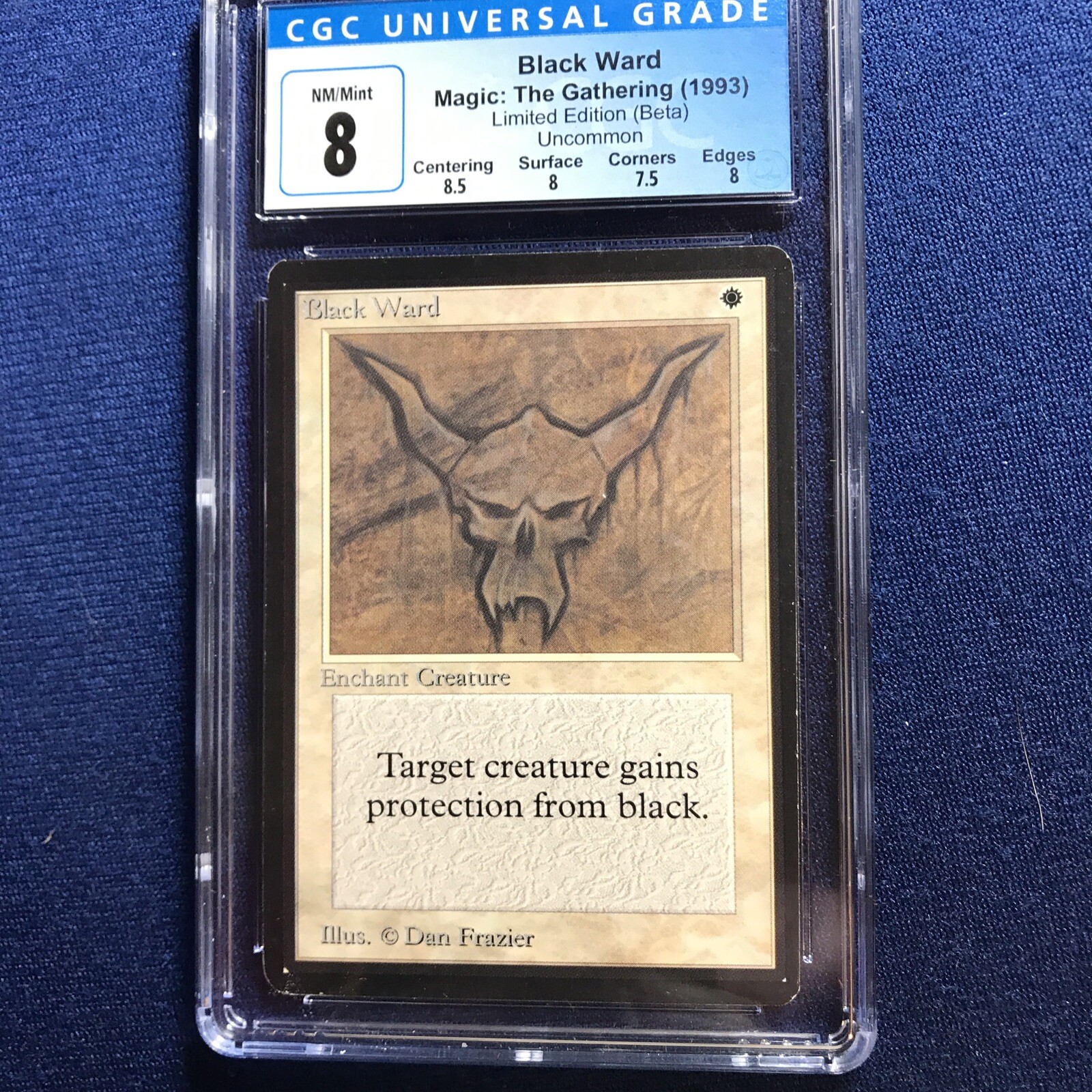 MTG Beta Black Ward U K CGC 8 NM/Mint 1993