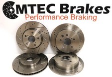 Mazda 6 2.3 MPS 06-08 Front Rear Brake Discs Drilled Grooved 320mm 314mm